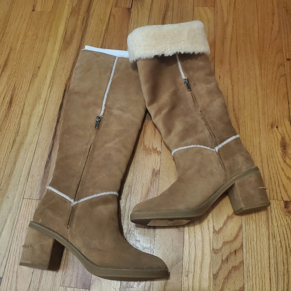 UGG Tan Suede Knee-High Boots - Picture 15 of 15